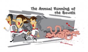 running-of-bowels-medical-cartoon